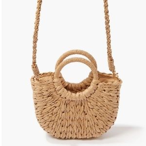 Forever 21 Basketwoven Straw Tote Bag